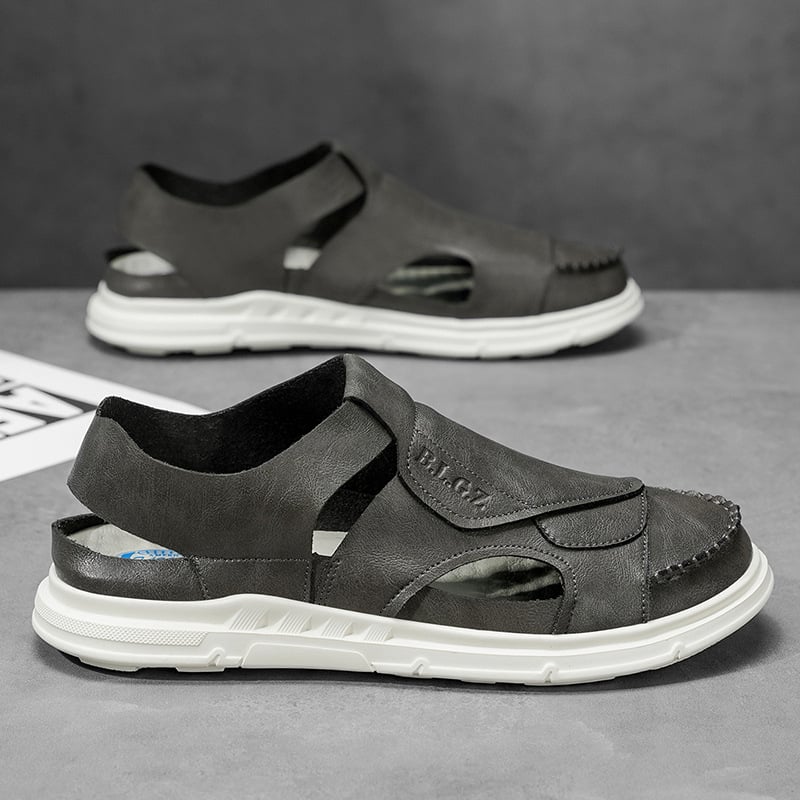 Vīriešu ikdienas sandales ar augšējā materiāla no super šķiedras, EVA zole, apaļa purns, injekcijas formēta zole