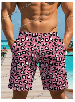 Vīriešu florālais raksts fitnesa šorti, brīvā piegriezums, īsi, galvenā auduma sastāvs: acetāts, audums: poliesters, vasaras sezona 2025.