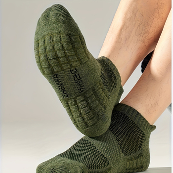 Αθλητικές κάλτσες από 100% βαμβάκι, βαρύ μαξιλάρι, αντιολισθητικές, επτά σε ένα