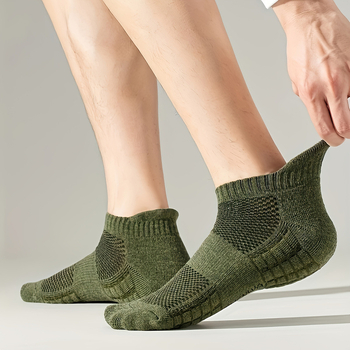 Αθλητικές κάλτσες από 100% βαμβάκι, βαρύ μαξιλάρι, αντιολισθητικές, επτά σε ένα