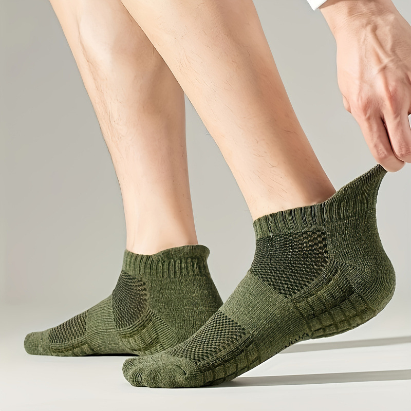 Αθλητικές κάλτσες από 100% βαμβάκι, βαρύ μαξιλάρι, αντιολισθητικές, επτά σε ένα