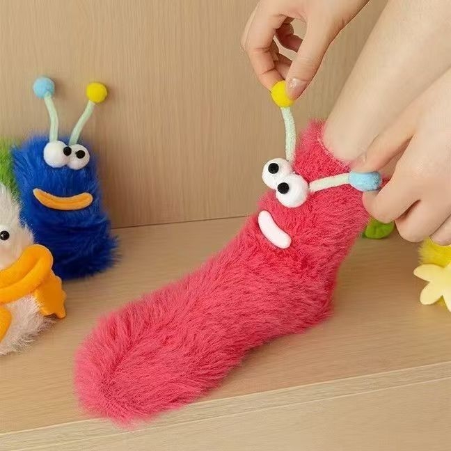 Sieviešu zeķes ar karikatūras motīvu un krāsu blokiem, no neilona, dezodorējošas, ar īsu maliņu, ikdienas lietošanai