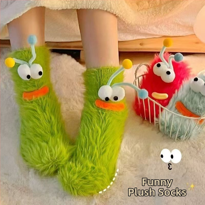 Дамски чорапи с мультяшен дизайн и цветни блокове, найлонови, дезодориращи, с къс маншет, ежедневни