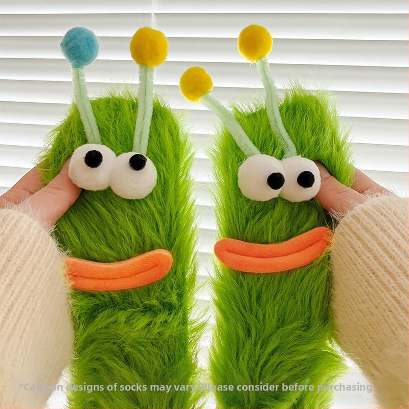 Sieviešu zeķes ar karikatūras motīvu un krāsu blokiem, no neilona, dezodorējošas, ar īsu maliņu, ikdienas lietošanai