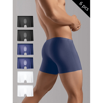 Ανδρικά boxer briefs Ice Silk χωρίς ραφές – Διαπνέοντα, γρήγορο στέγνωμα, χαμηλή μέση; Κύριο ύφασμα: 100% ακρυλικό; Επένδυση καβάλου 100% βαμβάκι Modal