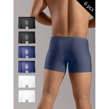 Ανδρικά boxer briefs Ice Silk χωρίς ραφές – Διαπνέοντα, γρήγορο στέγνωμα, χαμηλή μέση; Κύριο ύφασμα: 100% ακρυλικό; Επένδυση καβάλου 100% βαμβάκι Modal