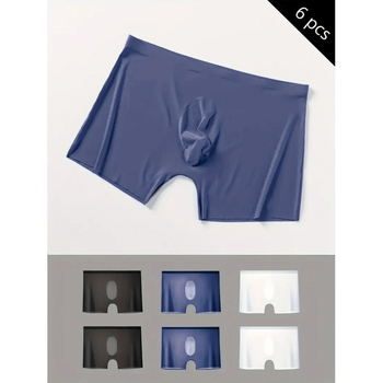 Ανδρικά boxer briefs Ice Silk χωρίς ραφές – Διαπνέοντα, γρήγορο στέγνωμα, χαμηλή μέση; Κύριο ύφασμα: 100% ακρυλικό; Επένδυση καβάλου 100% βαμβάκι Modal