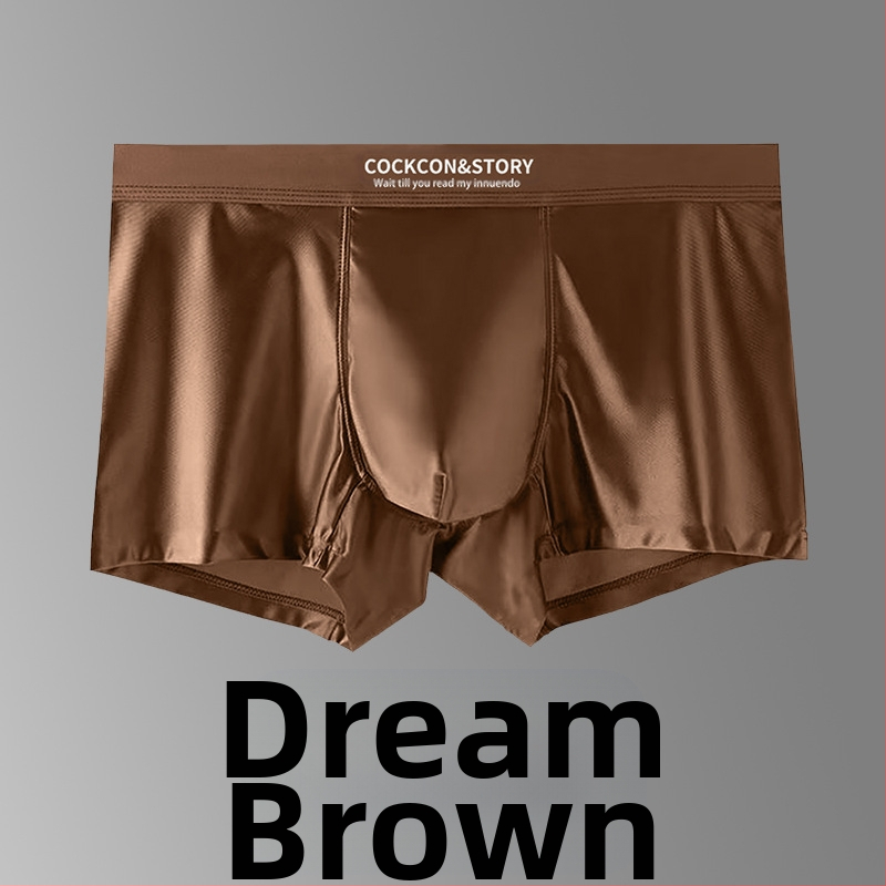 Sima varrás nélküli férfi boxer brief nylonból, kötött, 80–90% viszkóz bélés a keresztcsontnál, középső derék