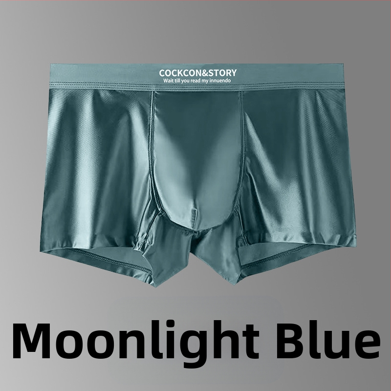 Sima varrás nélküli férfi boxer brief nylonból, kötött, 80–90% viszkóz bélés a keresztcsontnál, középső derék