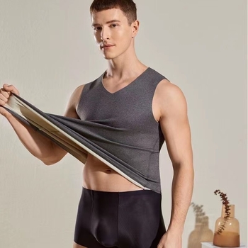 Unisex be rankovių bazinio sluoksnio liemenė su V kaklu, 100% poliesteris, šilta, vieno sluoksnio