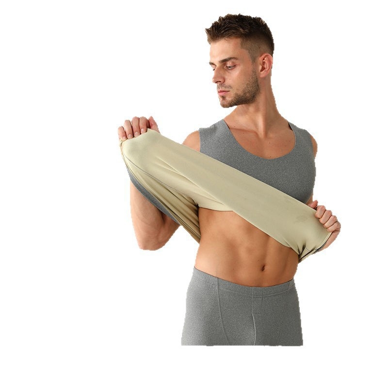 Unisex bezrukasti bazni sloj prsluk s V-izrezom, 100% poliester, topao, jednostruki