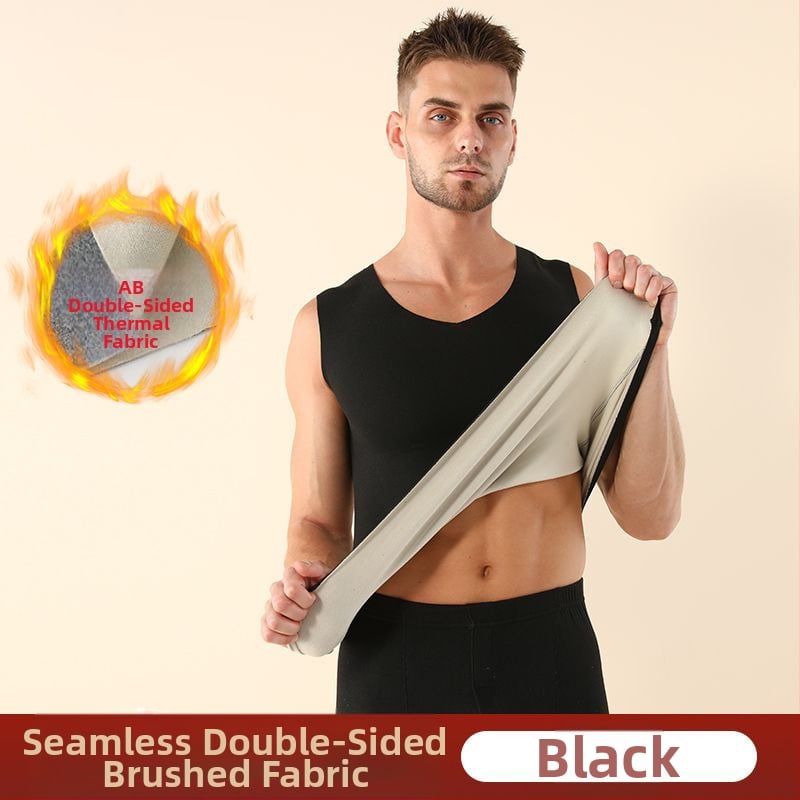 Unisex be rankovių bazinio sluoksnio liemenė su V kaklu, 100% poliesteris, šilta, vieno sluoksnio