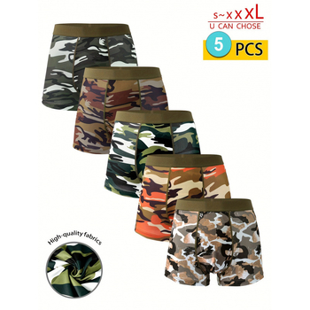 Kereskedelmi cross-border kamuflált digitális nyomtatású sportos boxer brief, lélegző (Fő anyag: 100% akril; Szövet neve: Mitsubishi Meryl; Hangyász belső: pamut-modál; Belső bélés összetétele: 100%; Derék típus: alacsony)