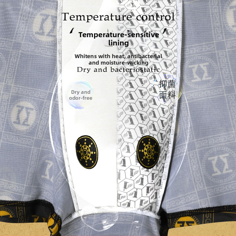 Pánske boxerky, priedušné, rýchloschnúce, antibakteriálne, geometrický vzor, 90–95% polyester, stredný pás, 3 ks