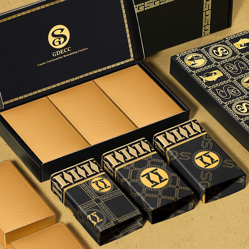 Férfi boxeralsó, lélegző, gyorsan száradó, antibakteriális, geometriai mintázatú, poliészter 90–95%, középmagas derekú, 3 darabos készlet