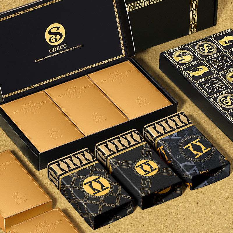 Férfi boxeralsó, lélegző, gyorsan száradó, antibakteriális, geometriai mintázatú, poliészter 90–95%, középmagas derekú, 3 darabos készlet