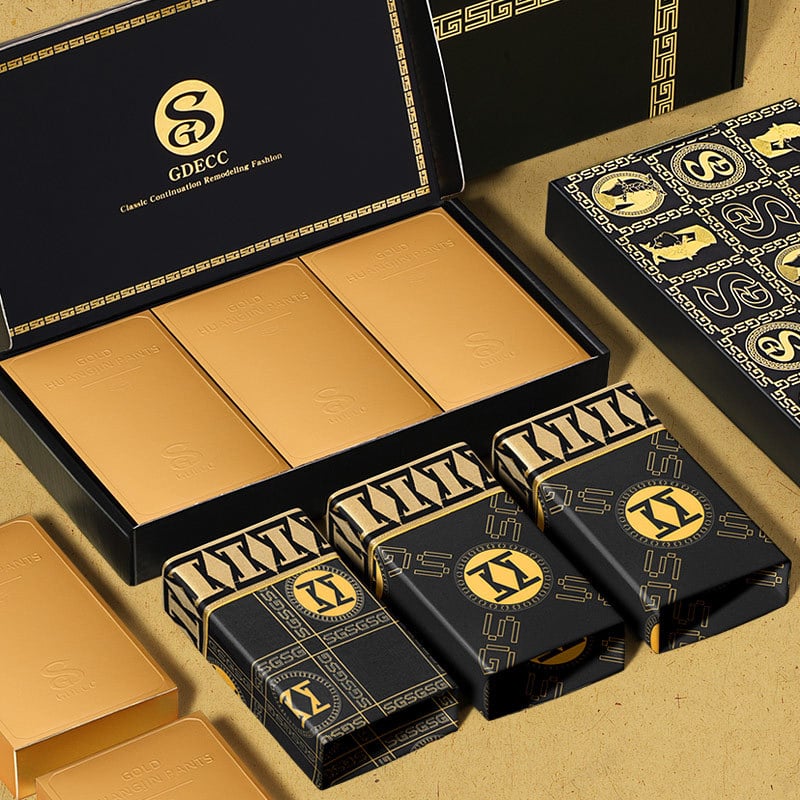 Férfi boxeralsó, lélegző, gyorsan száradó, antibakteriális, geometriai mintázatú, poliészter 90–95%, középmagas derekú, 3 darabos készlet