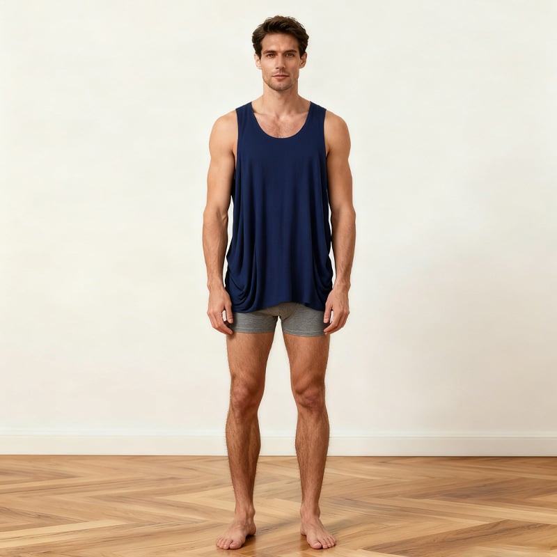 Muška debela flis vesta za bazni sloj, bez rukava, okrugli ovratnik, pulover stil, 251–300 g/m² poliester