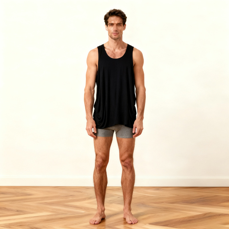 Muška debela flis vesta za bazni sloj, bez rukava, okrugli ovratnik, pulover stil, 251–300 g/m² poliester