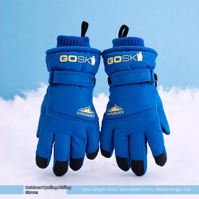 Slidinėjimo pirštinės vyrams, moterims ir vaikams – fliso pamušalas, storesnės, poliesteris, Prekės kodas 54741