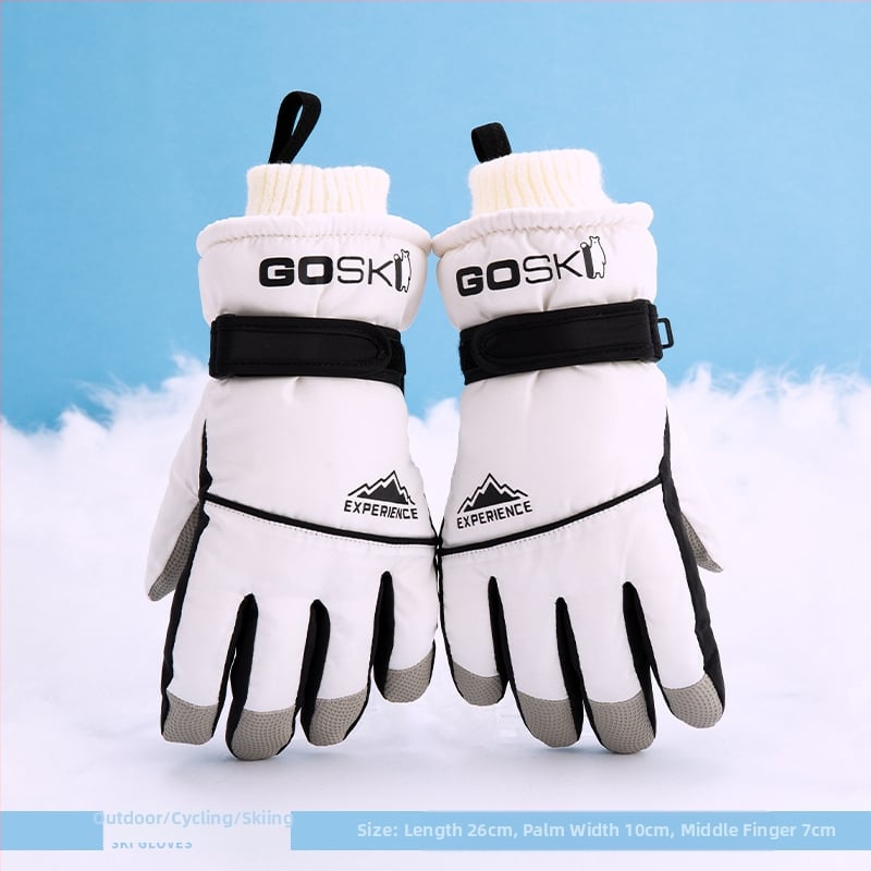 Slidinėjimo pirštinės vyrams, moterims ir vaikams – fliso pamušalas, storesnės, poliesteris, Prekės kodas 54741