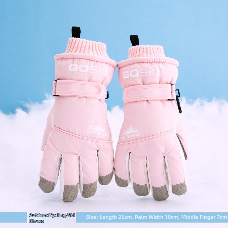 Slidinėjimo pirštinės vyrams, moterims ir vaikams – fliso pamušalas, storesnės, poliesteris, Prekės kodas 54741