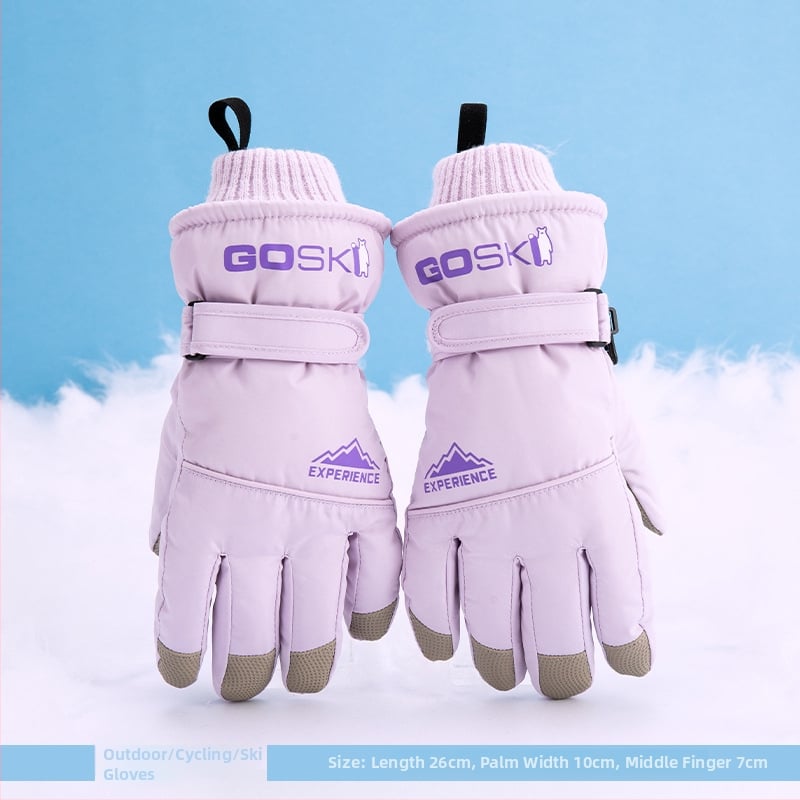 Slidinėjimo pirštinės vyrams, moterims ir vaikams – fliso pamušalas, storesnės, poliesteris, Prekės kodas 54741