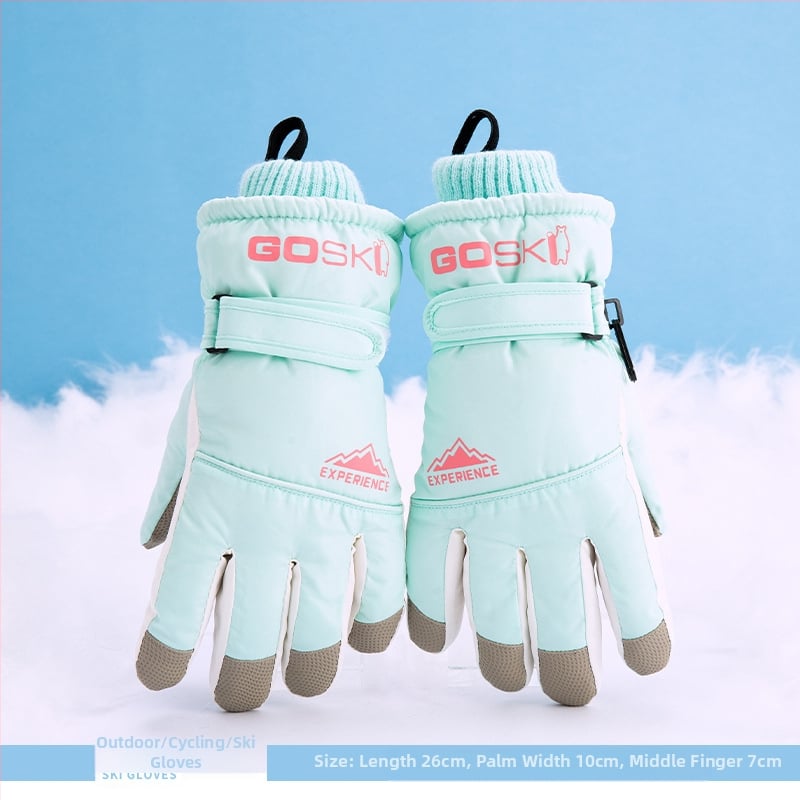 Slidinėjimo pirštinės vyrams, moterims ir vaikams – fliso pamušalas, storesnės, poliesteris, Prekės kodas 54741