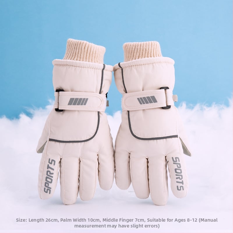 Slidinėjimo pirštinės vyrams, moterims ir vaikams – fliso pamušalas, storesnės, poliesteris, Prekės kodas 54741