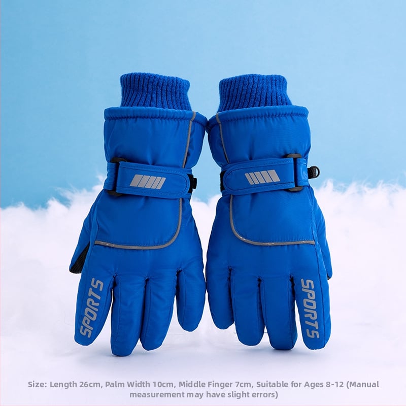 Slidinėjimo pirštinės vyrams, moterims ir vaikams – fliso pamušalas, storesnės, poliesteris, Prekės kodas 54741