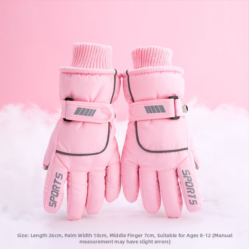 Slidinėjimo pirštinės vyrams, moterims ir vaikams – fliso pamušalas, storesnės, poliesteris, Prekės kodas 54741