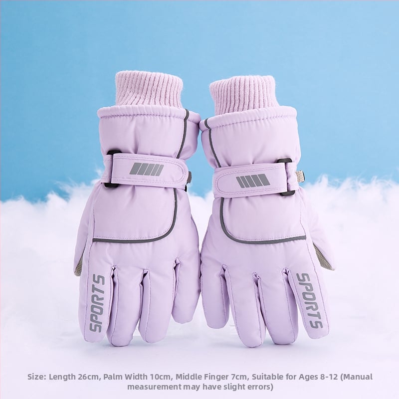 Slidinėjimo pirštinės vyrams, moterims ir vaikams – fliso pamušalas, storesnės, poliesteris, Prekės kodas 54741