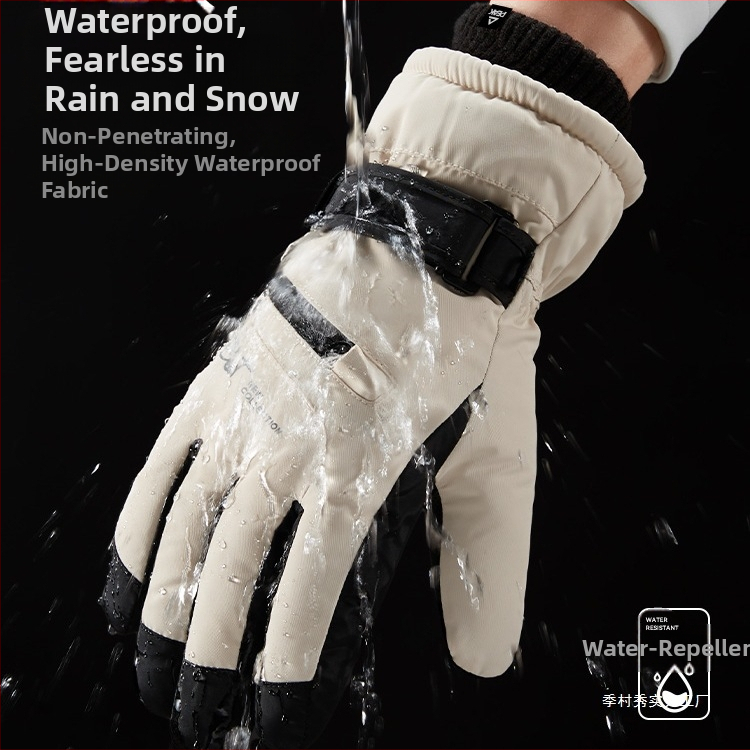 Женски зимни ръкавици за колоездене – подплатени с флис, дебели, против пръски, топли