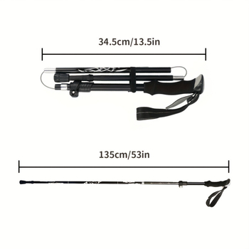 Αλουμινένιο ορειβατικό κοντάρι, επτά σε ένα, αναδιπλούμενο, με μηχανισμό γρήγορου κλειδώματος