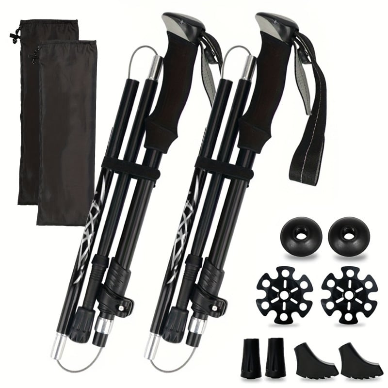 Αλουμινένιο ορειβατικό κοντάρι, επτά σε ένα, αναδιπλούμενο, με μηχανισμό γρήγορου κλειδώματος