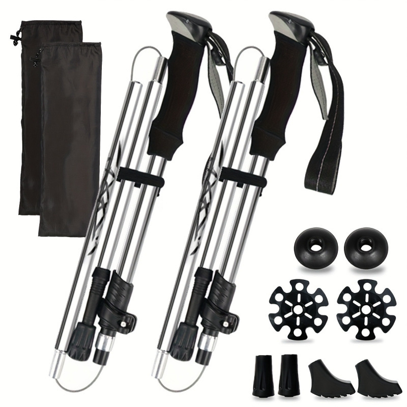 Αλουμινένιο ορειβατικό κοντάρι, επτά σε ένα, αναδιπλούμενο, με μηχανισμό γρήγορου κλειδώματος