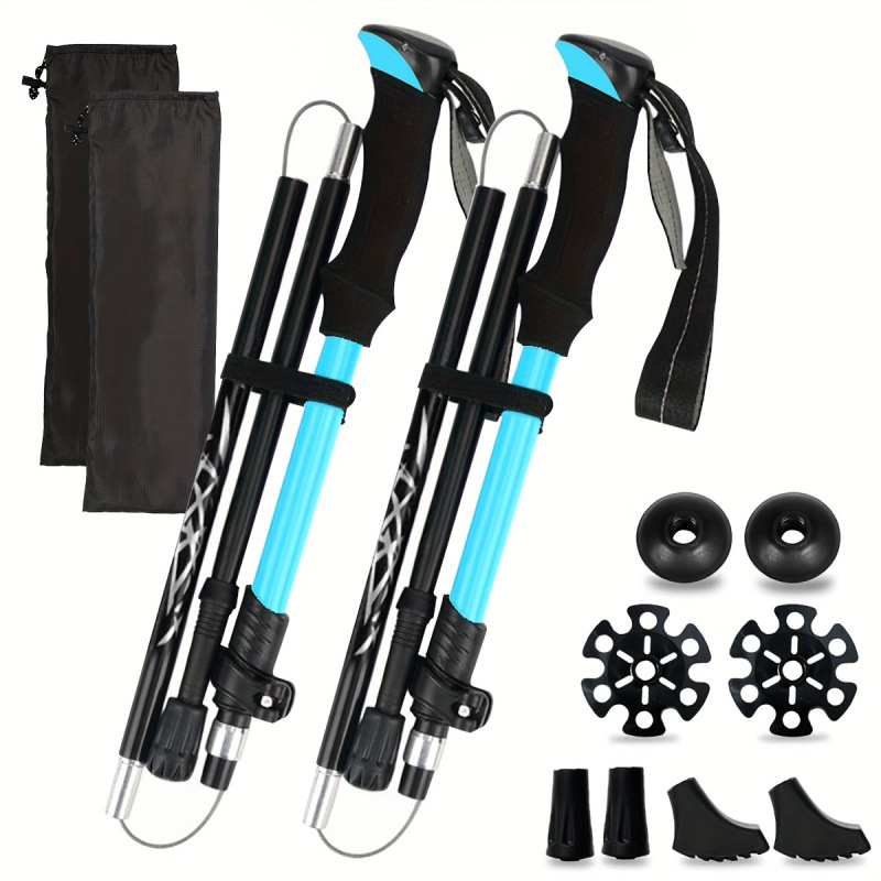 Αλουμινένιο ορειβατικό κοντάρι, επτά σε ένα, αναδιπλούμενο, με μηχανισμό γρήγορου κλειδώματος