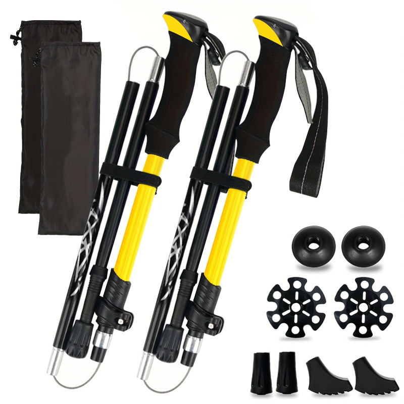 Αλουμινένιο ορειβατικό κοντάρι, επτά σε ένα, αναδιπλούμενο, με μηχανισμό γρήγορου κλειδώματος