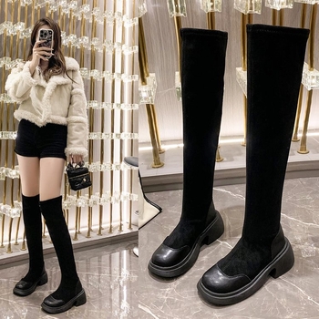 Zābaki ar pomponiem, etniska stila, mākslīgās PU ādas augšdaļa, augsts potīšu augstums, pūkaina iekšējā odere