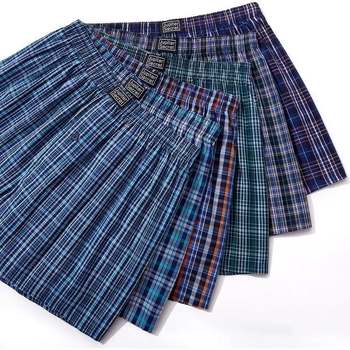 Férfi pamut, lélegző szövött boxerek, magas derékkal