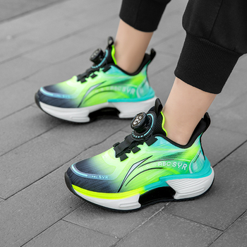 Παιδικά παπούτσια για τρέξιμο με ενίσχυση ύψους, διαπνέουσα επάνω PU+δίκτυο, αντιολισθητική και ανθεκτική στην φθορά σόλα, SGS ελεγμένα