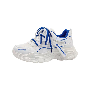 Γυναικεία αθλητικά παπούτσια με παχιά σόλα, διαπνέον πλέγμα, PU επάνω, καουτσούκ σόλα, χαμηλός σχεδιασμός, κορδόνια