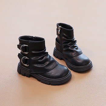 Κοριτσίστικα μποτάκια Martin με επένδυση από Ultra-fiber δέρμα, κοντός άξονας, πλαϊνό φερμουάρ, καουτσούκ σόλα