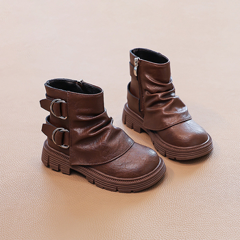 Κοριτσίστικα μποτάκια Martin με επένδυση από Ultra-fiber δέρμα, κοντός άξονας, πλαϊνό φερμουάρ, καουτσούκ σόλα