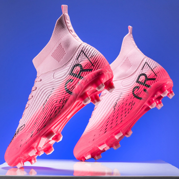 Παπούτσια ποδοσφαίρου για τεχνητό χλοοτάπητα, PU επάνω μέρος, εξωτερική σόλα από καουτσούκ, Flywire τεχνολογία, υψηλό άνω μέρος, σόλα συγκολλητή