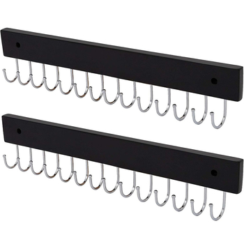 Κρεμάστρα τοίχου με 14 γάντζους, ξύλινη κατασκευή, μοντέρνο μινιμαλιστικό στυλ, φορτίο 3–5 κιλά