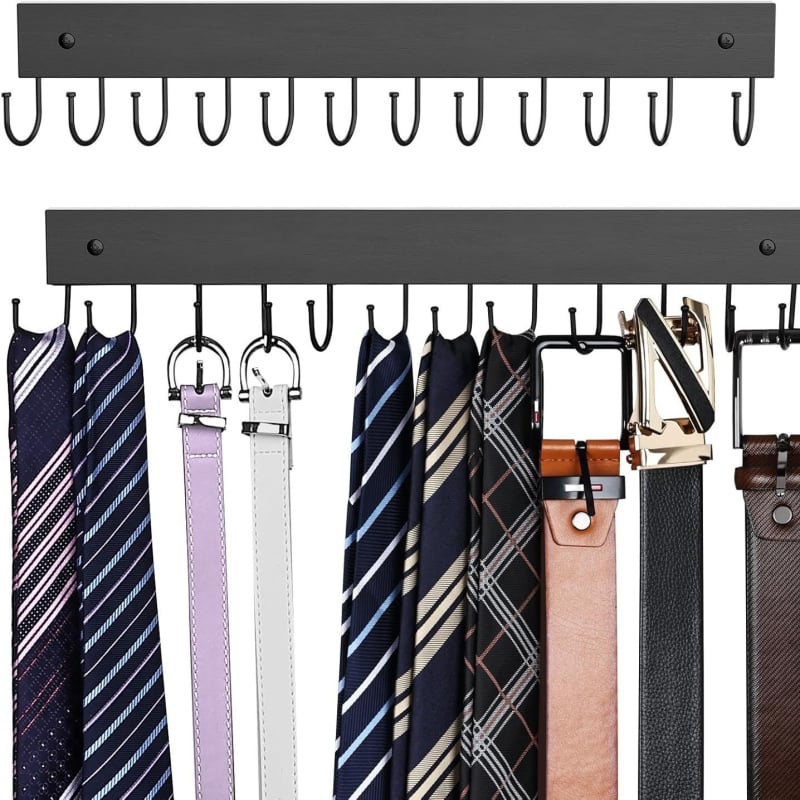 Κρεμάστρα τοίχου με 14 γάντζους, ξύλινη κατασκευή, μοντέρνο μινιμαλιστικό στυλ, φορτίο 3–5 κιλά