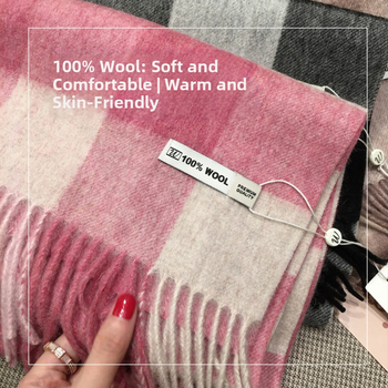 Šalle - (100% vilna; Warp adījums; silta; ziema; stils: elegantais, minimālists)