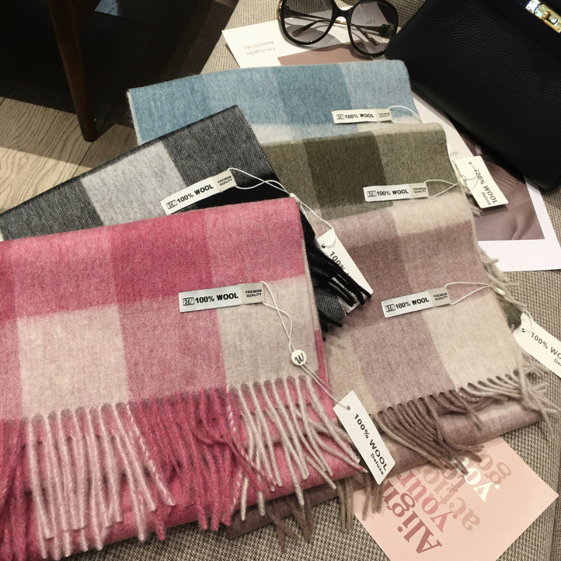 Šalle - (100% vilna; Warp adījums; silta; ziema; stils: elegantais, minimālists)