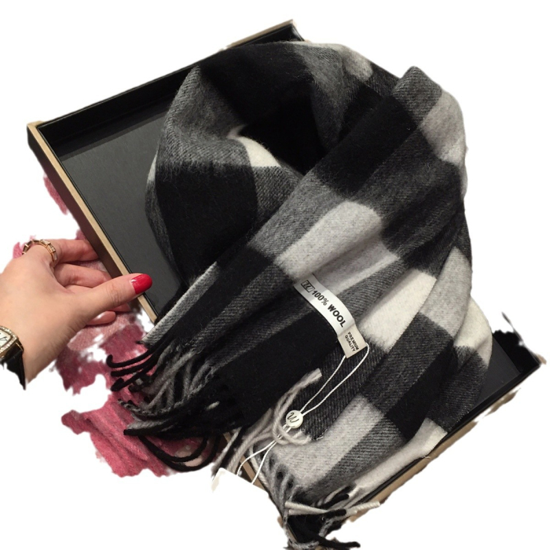 Šalle - (100% vilna; Warp adījums; silta; ziema; stils: elegantais, minimālists)